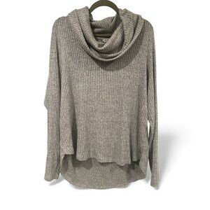 Lucky Brand Cozy Gray Cowl Neck Sweater